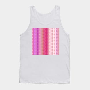 Trendy Pink Brown and Purple Diamond Gradient Pattern Abstract Tank Top